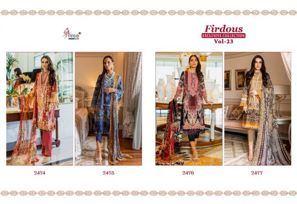 Shree Firdous Exclusive Collection 23 Cotton Pakistani Salwar Suits